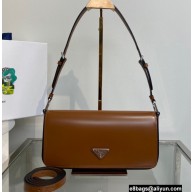 Prada Femme brushed leather shoulder Bag 1BD323 Brown 2022