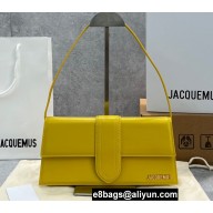 Jacquemus Leather Le Bambino Long Envelope Shoulder Bag Yellow