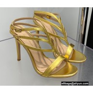 Gianvito Rossi Heel 10.5cm T-strap Sandals Metallic Gold 2022