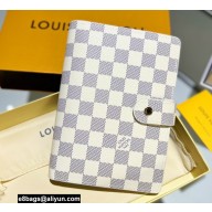 Louis Vuitton Medium Ring Agenda Cover Damier Azur Canvas