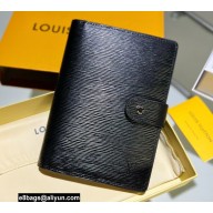 Louis Vuitton Medium Ring Agenda Cover EPI Leather Black R20202