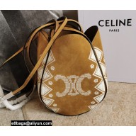 Celine Marlou Bag In Suede Calfskin With Triomphe Embroidery 2022