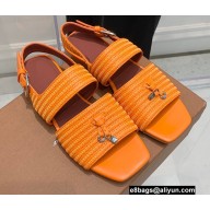 Loro Piana Sprightly Charms Ankle Strap Sandals Orange 2022