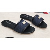 Dolce & Gabbana Camouflage patchwork slides Blue 2022