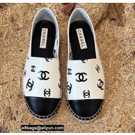 Chanel Printed Lambskin Espadrilles G38628 White 2022