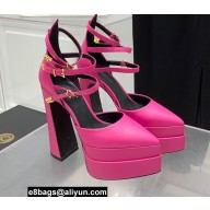 Versace Heel 15cm Platform 5.5cm Leather Pointy Pumps Pink 2022