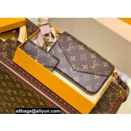 Louis Vuitton Monogram Canvas Félicie Strap & Go Bag with Strap M80091 Pink