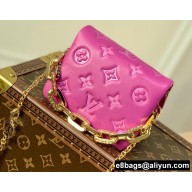 Louis Vuitton Monogram-embossed puffy lambskin Beltbag Coussin Bag M81127 Purple
