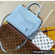 Louis Vuitton Epi leather Marelle Tote MM Bag Bleu Nuage Blue