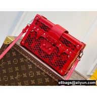 Louis Vuitton Monogram Lace Petite Malle Bag M20354 Red