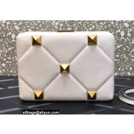 Valentino Roman Stud Clutch Bag White 2022