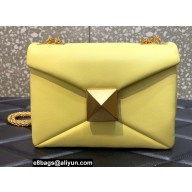 Valentino ONE STUD Nappa Bag With Chain Yellow 2022
