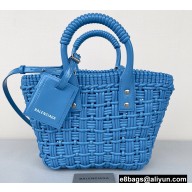 Balenciaga Bistro XS Basket With Strap Shoulder Bag Blue 2022