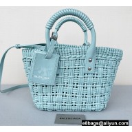 Balenciaga Bistro XS Basket With Strap Shoulder Bag Sky Blue 2022
