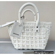 Balenciaga Bistro XS Basket With Strap Shoulder Bag White 2022