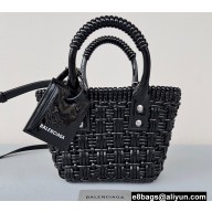 Balenciaga Bistro XXS Basket With Strap Shoulder Bag Black 2022