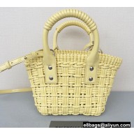 Balenciaga Bistro XXS Basket With Strap Shoulder Bag Yellow 2022