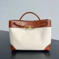 Bottega Veneta MEDIUM Andiamo Top handle bag in weathered leather and canvas 2024