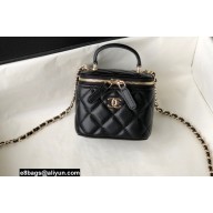 Chanel Lambskin Mini Vanity Case with Chain Bag 81189 Black 2022