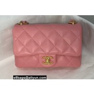 Chanel Lambskin Small Flap Bag AS3214 Coral Pink 2022