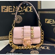 Fendi x Versace Fendace Brooch Mini Baguette Bag Pink 2022