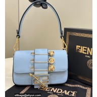 Fendi x Versace Fendace Brooch Mini Baguette Bag Light Blue 2022