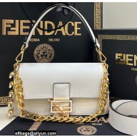 Fendi x Versace Fendace Brooch Baguette Bag White 2022