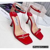Jimmy Choo Heel 8.5cm Patent Sandals Red 2022