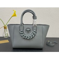 Versace La Medusa Chain Tote Bag Gray