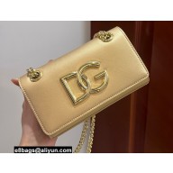 Dolce & Gabbana Calfskin 3.5 Chain phone bag Gold