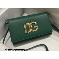 Dolce & Gabbana Calfskin 3.5 clutch bag Green