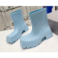Balenciaga Trooper Rubber Boots Sky Blue 2022