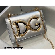 Dolce & Gabbana leather DG Girls shoulder bag Silver