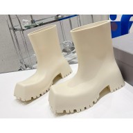 Balenciaga Trooper Rubber Boots Creamy 2022