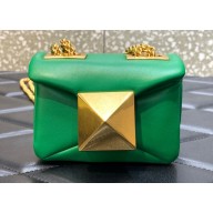 Valentino ONE STUD Nappa Micro Bag With Chain Green 2022