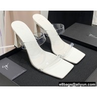 Giuseppe Zanotti Heel 8.5cm Flaminia Plexi Transparent PVC Mule sandals White