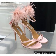 Aquazzura Heel 10cm Concerto Sandals Satin Pink 2022