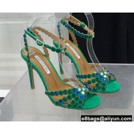 Aquazzura Heel 10.5cm Tequila Plexi Sandals Green 2022