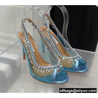 Aquazzura Heel 9.5cm Temptation Crystal PVC Sandals 02 2022