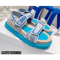 Dior DiorAct Sandals in Technical Mesh and Rubber Blue 2022