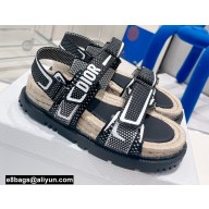 Dior DiorAct Sandals in Technical Mesh and Rubber Black 2022
