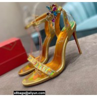 Christian Louboutin Heel 10cm Goldie Joli Sandals Gold