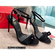 Christian Louboutin Heel 10cm Umberta Suede Spike Sandals Black