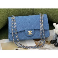 Chanel Denim Blue Medium Classic Flap Bag 2022