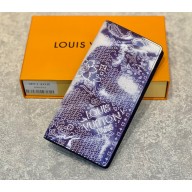 Louis Vuitton Brazza Wallet M81405 Blue Monogram Bandana Print