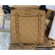 Chanel Vintage Shopping Tote Bag in Grained Calfskin A99 Apricot 2022