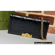 Gucci GG wallet with chain 676155 Black 2022