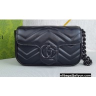 Gucci GG Marmont belt bag ‎699757 Resin Black 2022