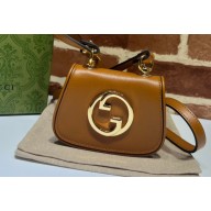 Gucci Blondie card case wallet 698635 leather Brown 2022
