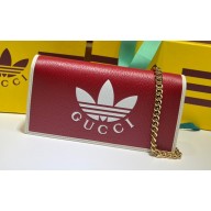Gucci x Adidas 1955 Horsebit Wallet with Chain Bag 621892 leather Red 2022